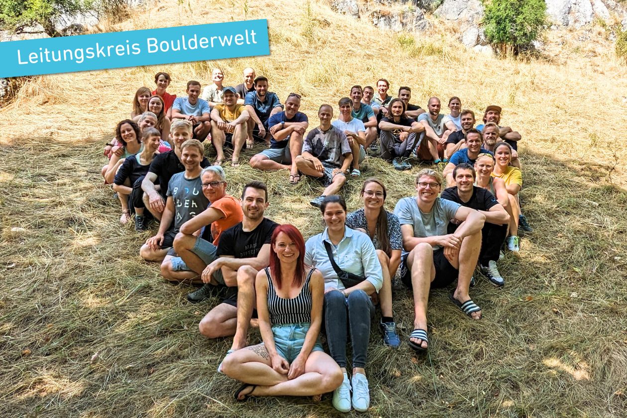 Leitungskreis mit allen Führungskräften der Boulderwelten