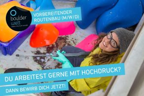 Stellenausschreibung vorbereitender Routenbau Assistenz Mini-Job Handwerk Griffwäscher Rausschrauber
